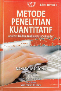 Metode Penelitian Kuantitatif : Analisis Isi dan Analisis Data Sekunder